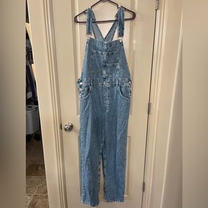 Free People Ziggy Overalls Powder Blue